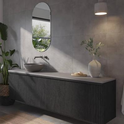 Ben Engraved Line afdekset voor inbouw wastafelkraan gunmetal pvd-coating