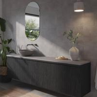 Ben Engraved Line afdekset voor inbouw wastafelkraan gunmetal pvd-coating - thumbnail