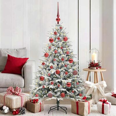 VidaXL Artificial pre-lit kerstboom met ballenset groen 150 cm