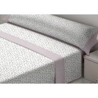Beddengoedset Tejidos Reina Fides Wit Roze Bed van 180 - thumbnail
