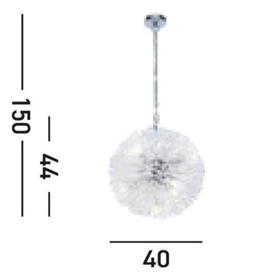 Searchlight HanglampSunburst design Ø 40cm - 83420-7CC