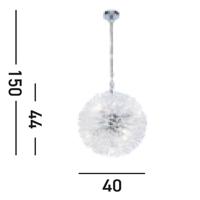 Searchlight HanglampSunburst design Ø 40cm - 83420-7CC - thumbnail