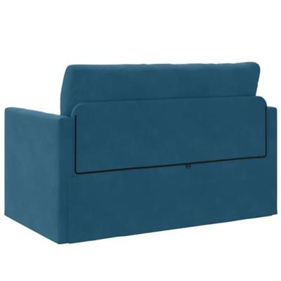 Slaapbank 110cm Blauw Fluweel