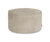 WOOOD Poef 'Sara' Laag, Teddy, kleur Off White - thumbnail