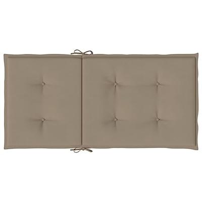 VidaXL Tuinstoelkussens lage rug 2 st 100x50x3 cm oxford stof taupe