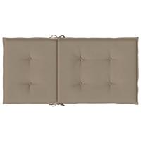 VidaXL Tuinstoelkussens lage rug 2 st 100x50x3 cm oxford stof taupe - thumbnail