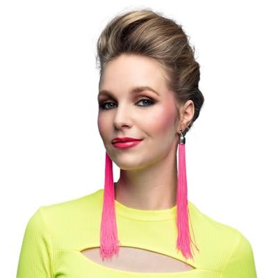Boland Oorbellen festival neon roze, 20cm