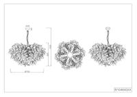 Trio Bladeren hanglampLeavy Ø 70cm - R10464015 - thumbnail