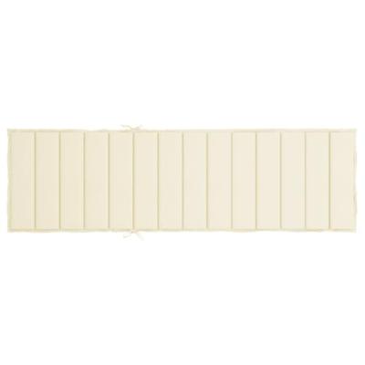 VidaXL Ligbedkussen 200x70x3 cm oxford stof crèmekleurig