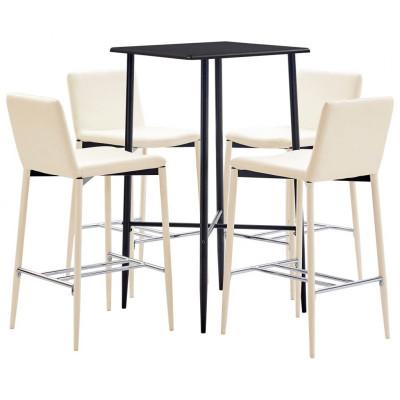 vidaXL 5-delige Barset kunstleer crème vidaXL 5-delige Barset kunstleer crème