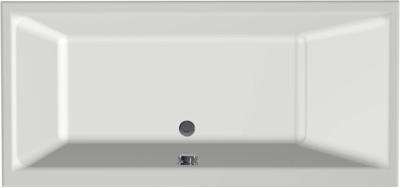 Xenz Kristal Ligbad - 160x75x48 - afvoer Midden - acryl - wit 6984-01