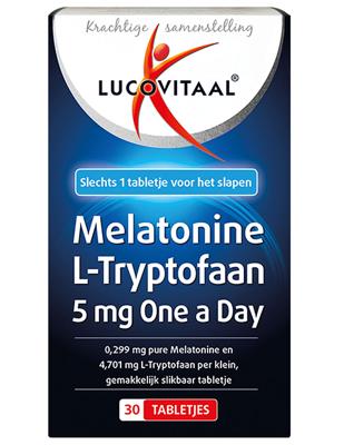 Lucovitaal Melatonine L-Tryptofaan 5mg Tabletten