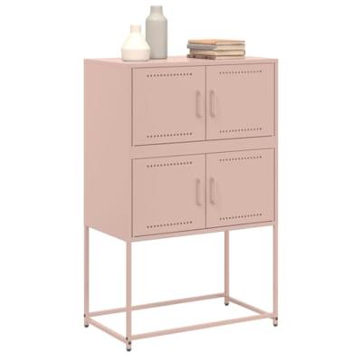 Dressoir 68,5x38,5x107 cm staal roze