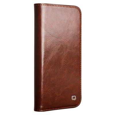 Qialino iPhone 17e / iPhone 16e hoesje - Leren bookcase - Bruin Qialino iPhone 17e / iPhone 16e hoesje - Leren bookcase - Bruin