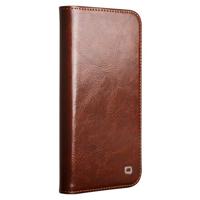 Qialino iPhone 16e hoesje - Leren bookcase - Bruin - thumbnail