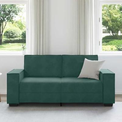 Tweezitsbank 180x78x84 cm fluweel donkergroen