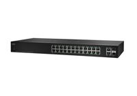 Cisco SF112-24 Unmanaged Switch met 24 10/100-poorten plus 2 SFP Mini-GBIC Uplink, beperkte levenslange bescherming (SF112-24-EU) - thumbnail