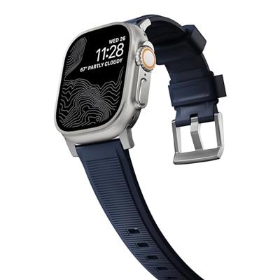 Nomad Rugged horlogeband / zilveren hardware 45/46/49 mm - Atlantic blue Nomad Rugged horlogeband / zilveren hardware 45/46/49 mm - Atlantic blue