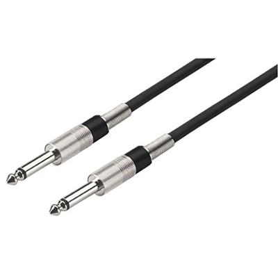 Monacor 0060410 Jackplug Audio Verbindingskabel [1x Jackplug male 6,3 mm (mono) - 1x Jackplug male 6,3 mm (mono)] 1 m Zwart