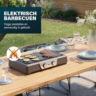 Princess BBQ Grill Tafel Zwart, Zilver