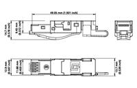 BTR E-DAT Industrie IP20, RJ45-stekker voor veldmontage, zwart - thumbnail