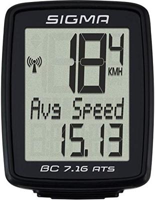 Sigma BC 7,16 ATS Kilometerteller 7 functies - Zwart