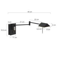 Steinhauer Wand leeslampRetina zwart - 3402ZW - thumbnail