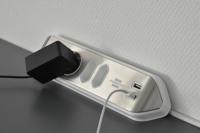 Stekkerdoos Desktop-Power 4-Wegs 2.00 m Zilver - Geaard - thumbnail