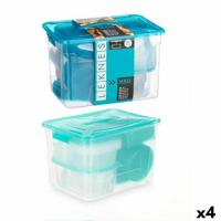 Set Lunchboxen Leknes Blauw Groen Polypropyleen 50 Onderdelen (4 Stuks) - thumbnail