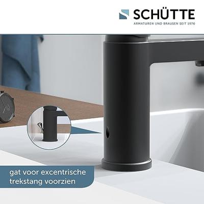 ELEPHANT ééngreepsmengkraan wastafel, zwart mat keramische schijven geluidsarme, verwisselbare 40 mm-cartouche flexibele metalen aansluitslangen 350 mm volgens DVGW/KTW-A 1 ¼" (Ø ca. 4 cm) dr ELEPHANT ééngreepsmengkraan wastafel, zwart mat keramische schijven geluidsarme, verwisselbare 40 mm-cartouche flexibele metalen aansluitslangen 350 mm volgens DVGW/KTW-A 1 ¼" (Ø ca. 4 cm) dr