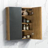 Spiegelkast Tieme mat eiken 60x70x16cm - thumbnail