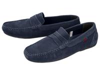 esmara Men Leren heren loafers (Marineblauw, 45) - thumbnail