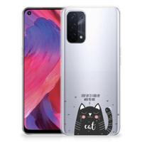 OPPO A74 5G | A54 5G Telefoonhoesje met Naam Cat Good Day - thumbnail