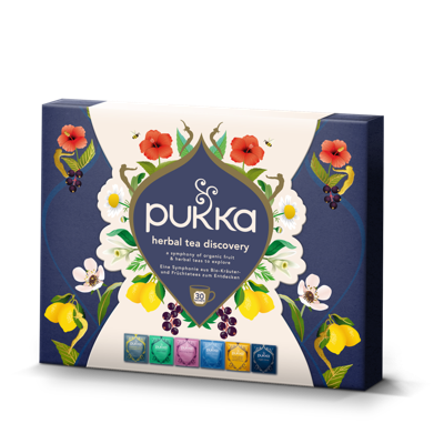 Pukka thee bio discovery box, geassorteerde smaken, doos van 30 stuks