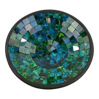 Kom Mozaïek Groen-Blauw (21 cm) - thumbnail