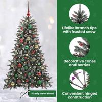 VidaXL Kunstkerstboom met 150 led groen 150 cm pvc en plastic en staal - thumbnail