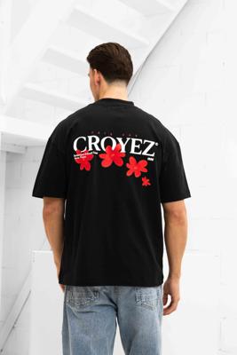 Croyez Homme Botanique T-shirt Crb30026057 Print T-shirts 45005 Black/red