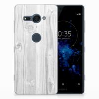 Sony Xperia XZ2 Compact Bumper Hoesje White Wood - thumbnail