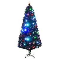 VidaXL Voorverlichte kerstboom met standaard en led 180 cm glasvezel - thumbnail