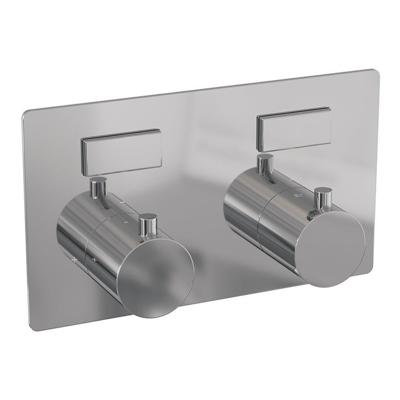 Brauer Chrome Edition - 2 weg - Inbouwthermostaat - Drukknoppen - In/afbouwdelen - Chroom