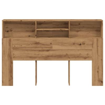 Hoofdbordkast 160x19x103,5cm bewerkt hout artisanaal eikenkleur