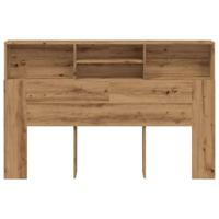 Hoofdbordkast 160x19x103,5cm bewerkt hout artisanaal eikenkleur - thumbnail