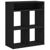 Boekenkast 66x31x80 cm bewerkt hout zwart - thumbnail