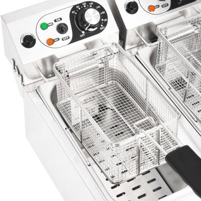 VidaXL 50742 friteuse Frituurpan 12 l Dubbel Zwart, Zilver Vrijstaand 4000 W VidaXL 50742 friteuse Frituurpan 12 l Dubbel Zwart, Zilver Vrijstaand 4000 W