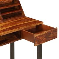 VidaXL Bureau 110x50x94 cm massief acaciahout en staal - thumbnail