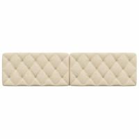 Hoofdbordkussen 200 cm stof crmekleurig - thumbnail