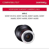 Samyang 12mm F/2.0 NCS CS Sony E Zwart - thumbnail