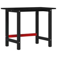 Werkbank 100x60x81,5 cm massief eikenhout donkerbruin - thumbnail