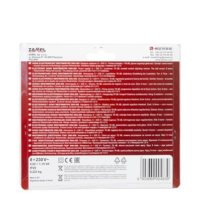 Zamel GNU-209 WESTMINSTER Gong 8 - 230 V 76 dBA Wit