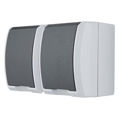 REV 0510221777 Wandcontactdoos dubbel Compleet Lichtgrijs 1 stuk(s)